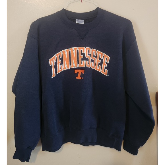 Tennessee Volunteers Vols Embroidered Spellout Pullover Sweatshirt Sz. M Soffee - Picture 1 of 6